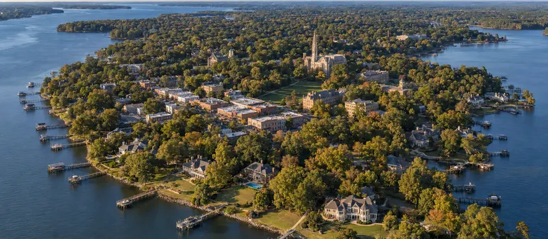 Aerial view of Belmont, North Carolina