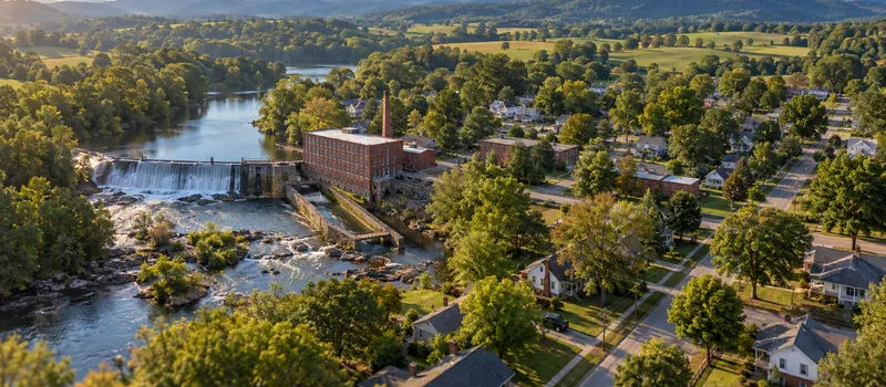 Aerial view of High Shoals, North Carolina