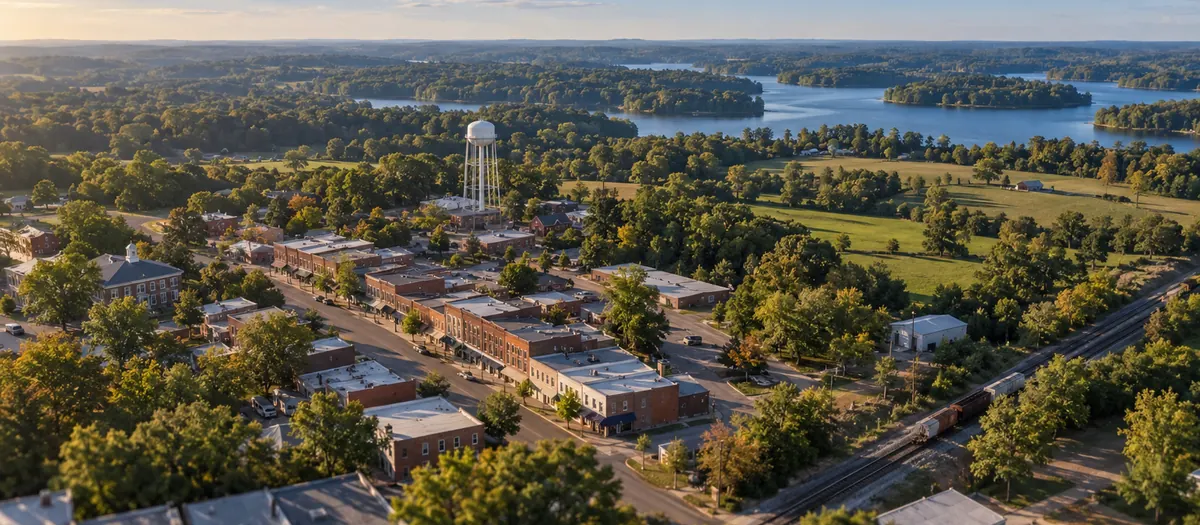 Aerial view of Stanley, North Carolina