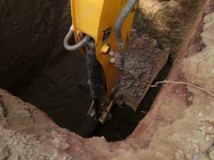 Ray's Well and Septic finished job, aerial view